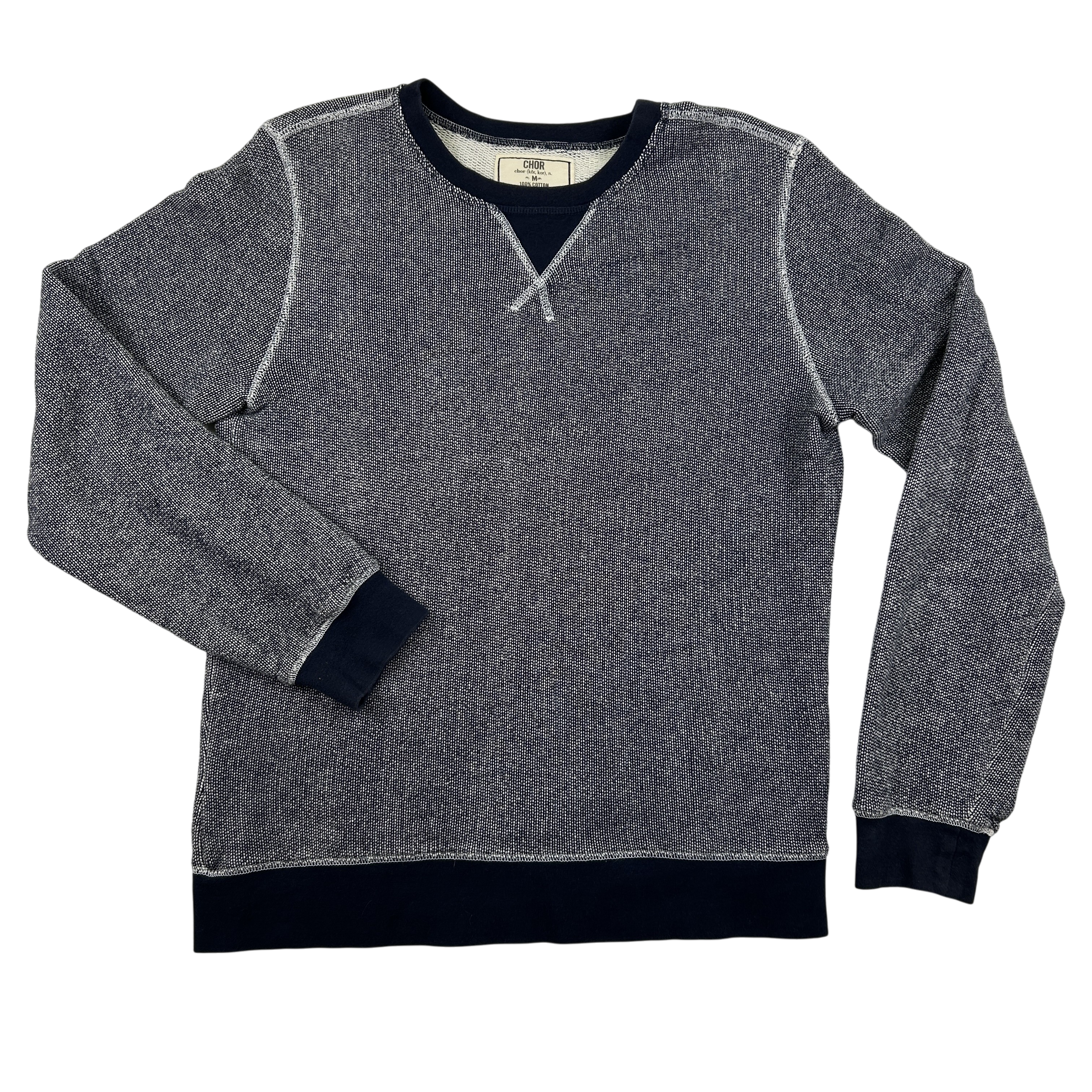 CHOR Pullover Pulli Herren Medium Strick Rundhals Langarm Freizeit