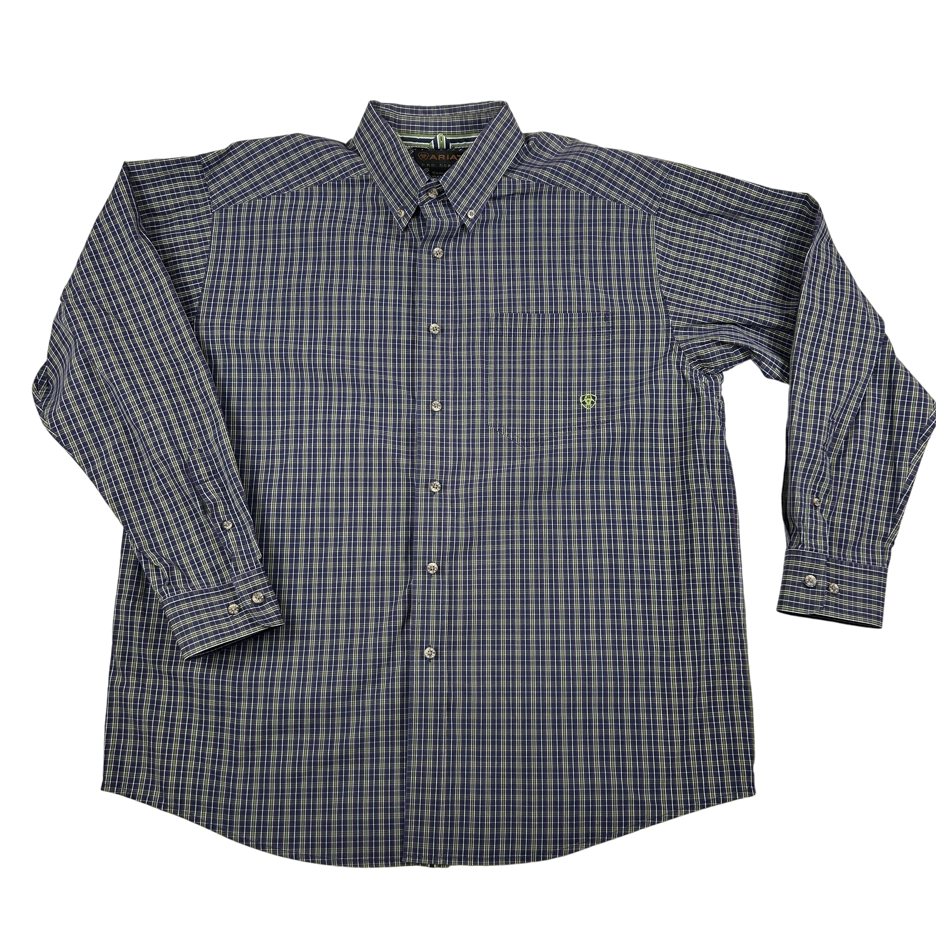 Ariat Pro Series Hemd Herren XL kariert Button Down Western Langarm