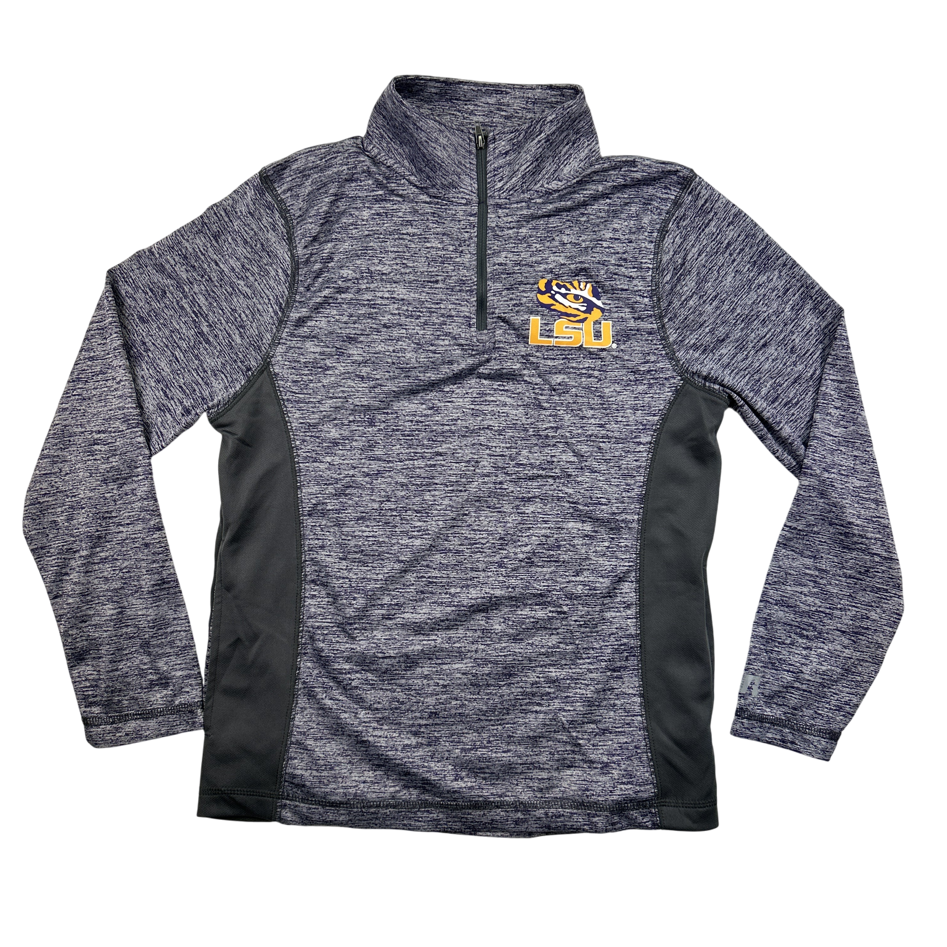 Russell LSU Tigers 1/4 Zip Jacket Girls Large 10-12 Purple Lightweight