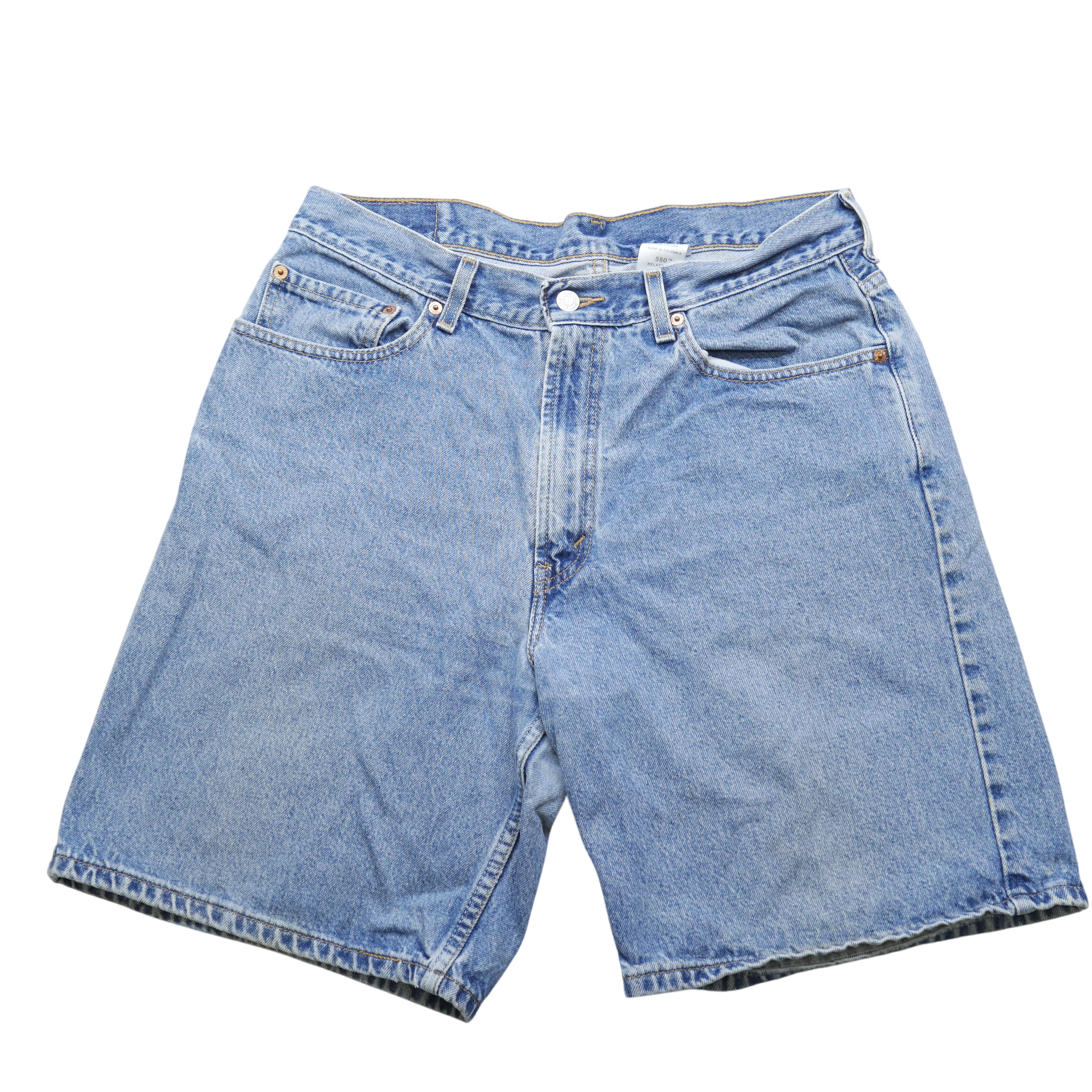 Vintage Levi's 550 Shorts Mens 33 Relaxed Fit Blue Denim 90s Y2K Casual