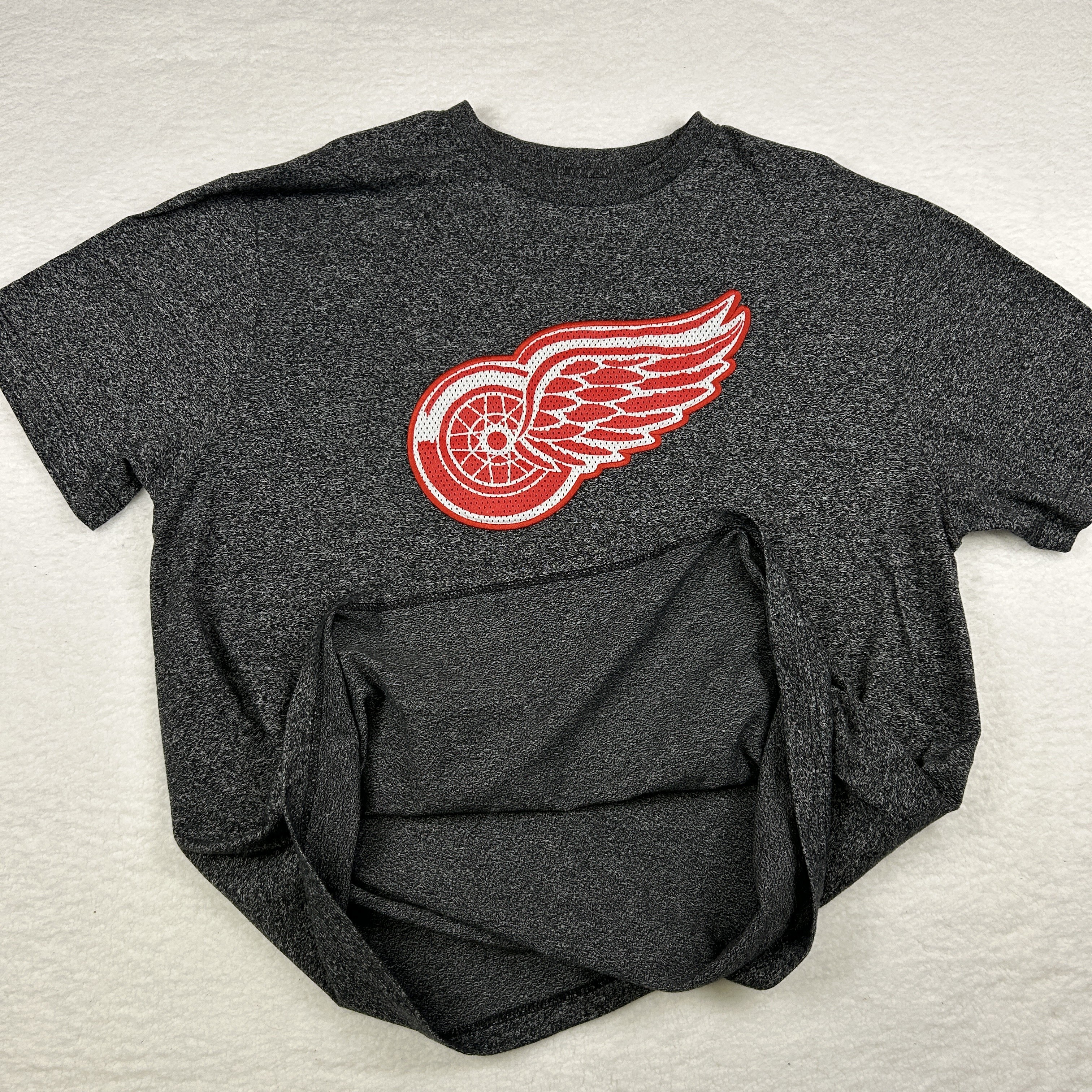 Detroit Red Wings Shirt Mens XL Majestic NHL Gray Logo Graphic Crewneck Tee product image view 4